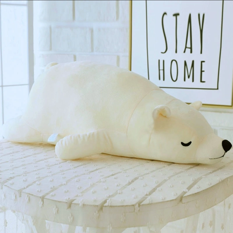 Giant Sleeping Polar Bear Large Plush Toy 105cm Cream