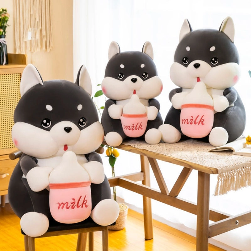 Super Soft Cute Milk Feeding Baby Husky Plush Toy 70cm