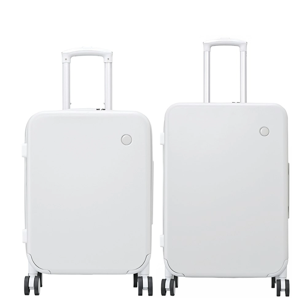 Tabibito Luggage Set Hard Shell ABS Suitcase Spinner Wheel TSA Lock 20"24" White