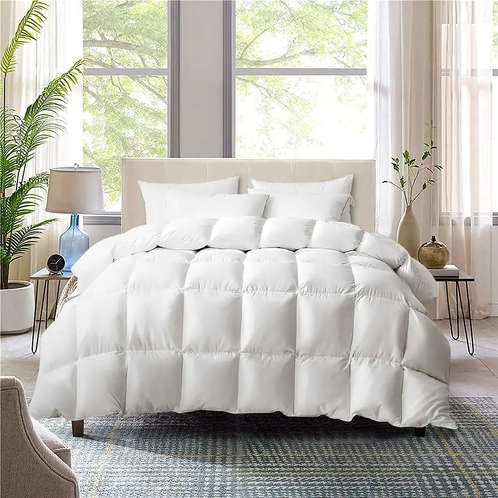 ZUNI Goose Down Duvet Quilt 800GSM Duvet Doona Winter Summer Quilt Super King