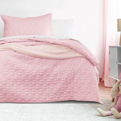 Jelly Bean BOBBY Coverlet Set - PINK & DENIM