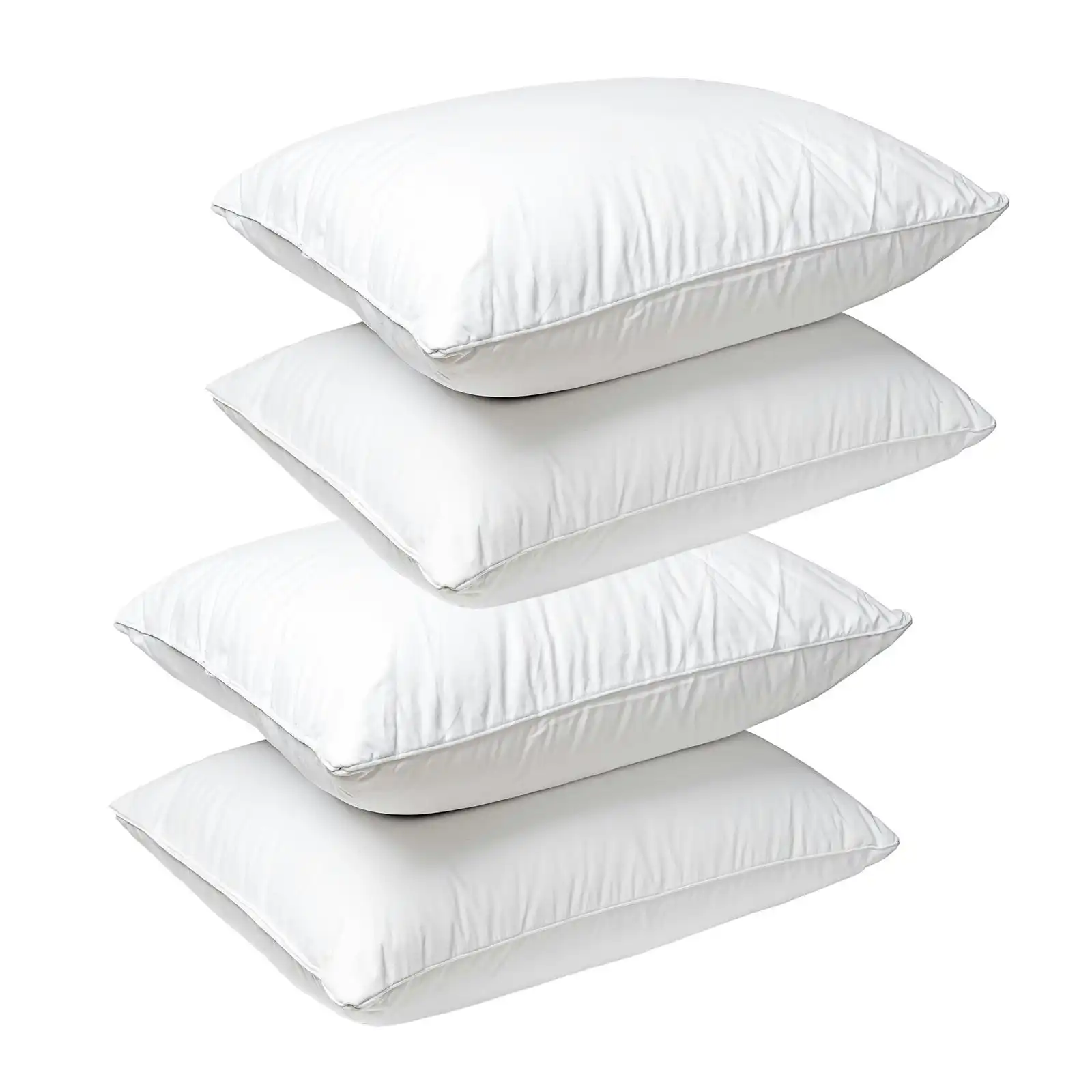 Royal Comfort Goose Feather Down Pillows 1000GSM Hotel Quality - 4 PACK