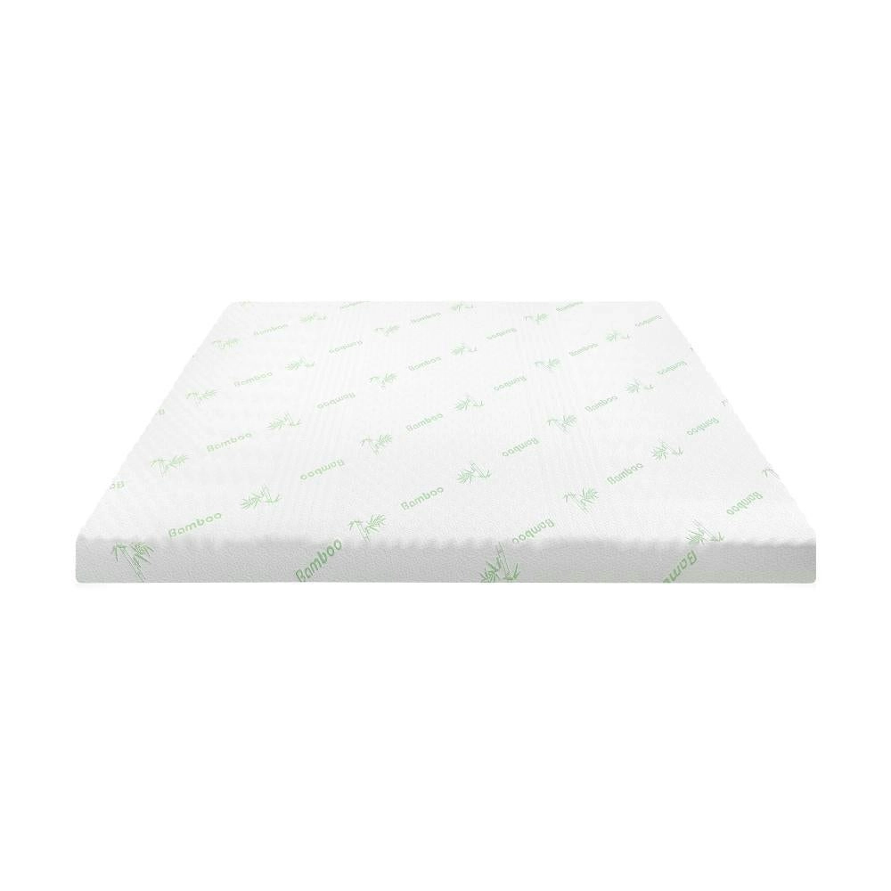 Memory Foam Mattress Topper Cool Gel Bed Bamboo Cover 7-Zone 8CM