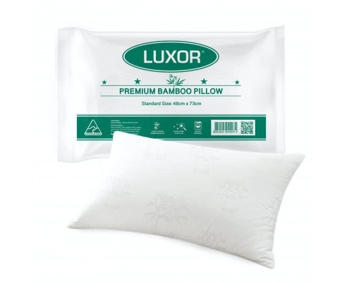 Luxor Australian Made Bamboo Cooling Pillow Standard Size Single Pack