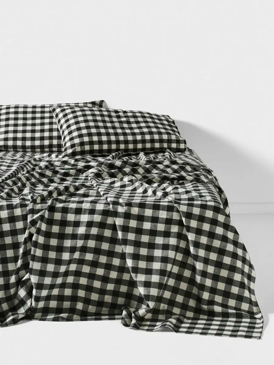 Linen House Wren Sheet Set   Black