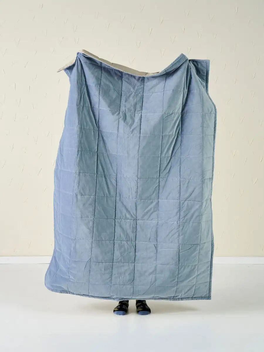 Linen House LOFT THROW - CORNFLOWER