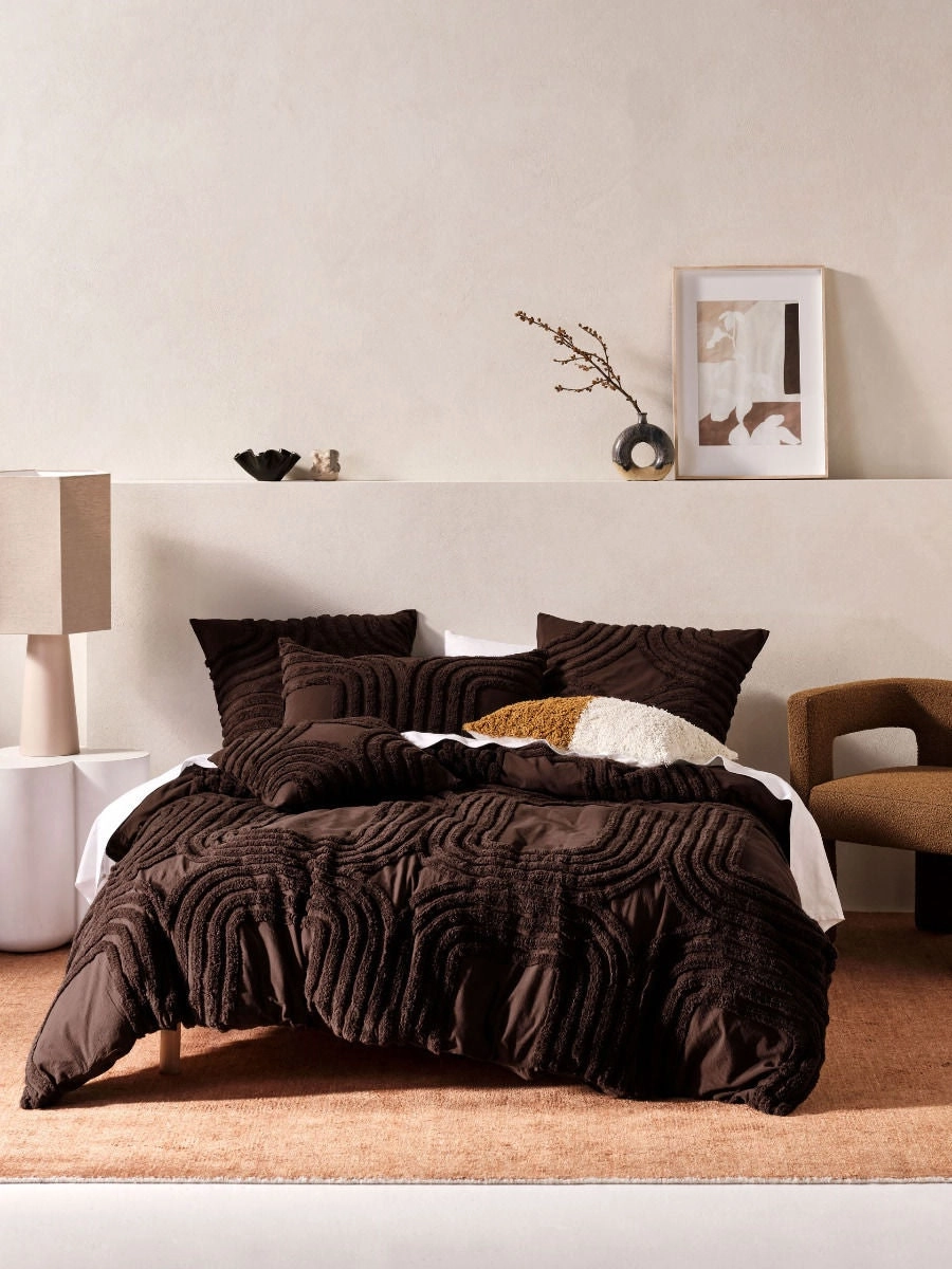 Linen House Farrah Cacao Quilt Cover Set