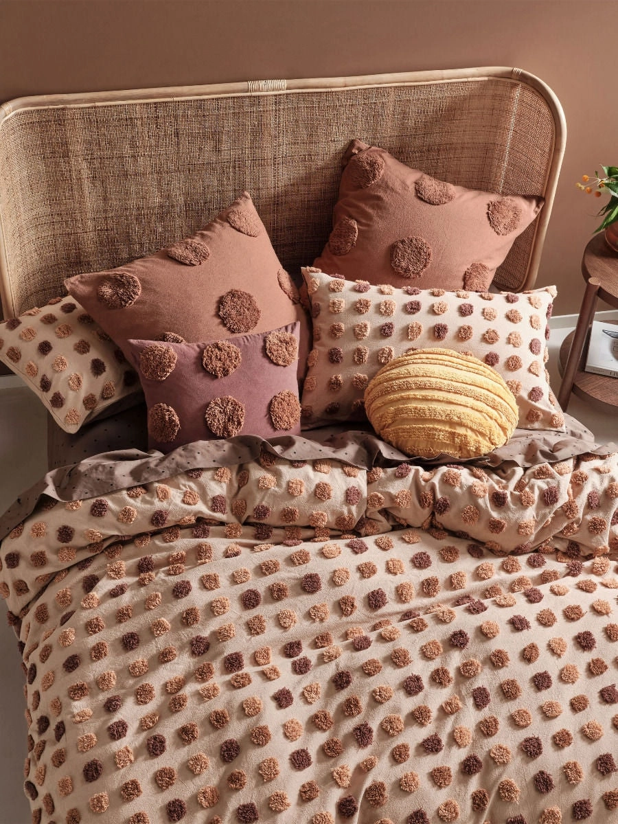 Linen House Haze Pecan Quilt Cover Set