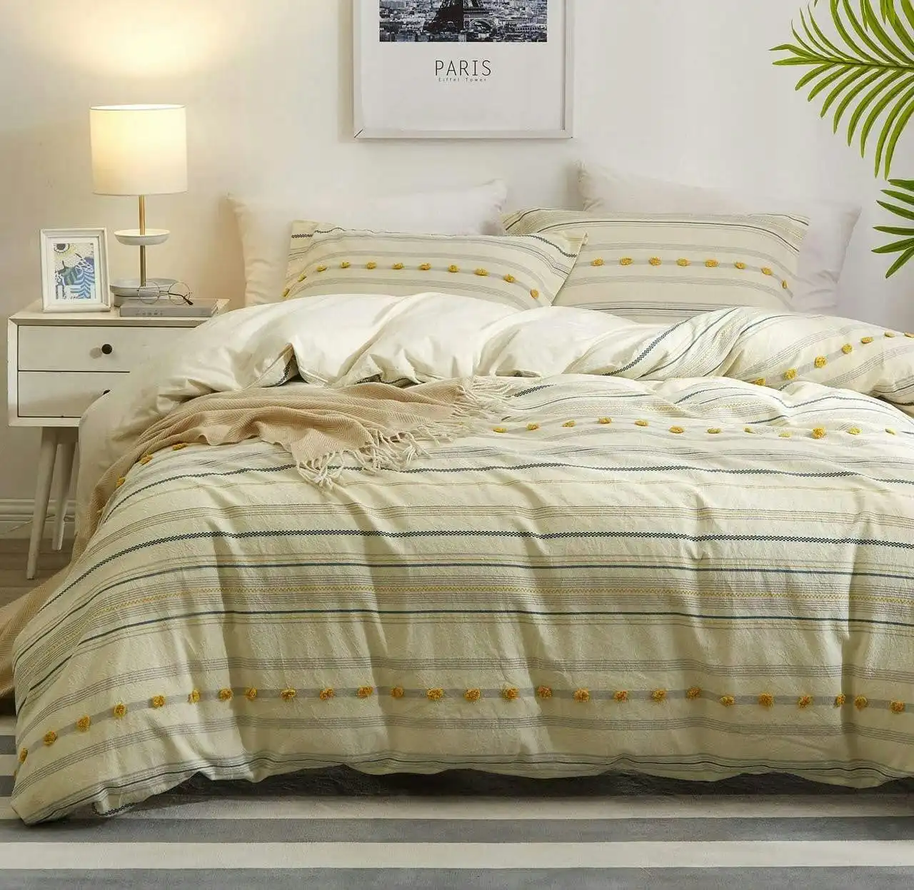 Bas Phillips Capri Cotton Quilt Cover Set - NATURAL