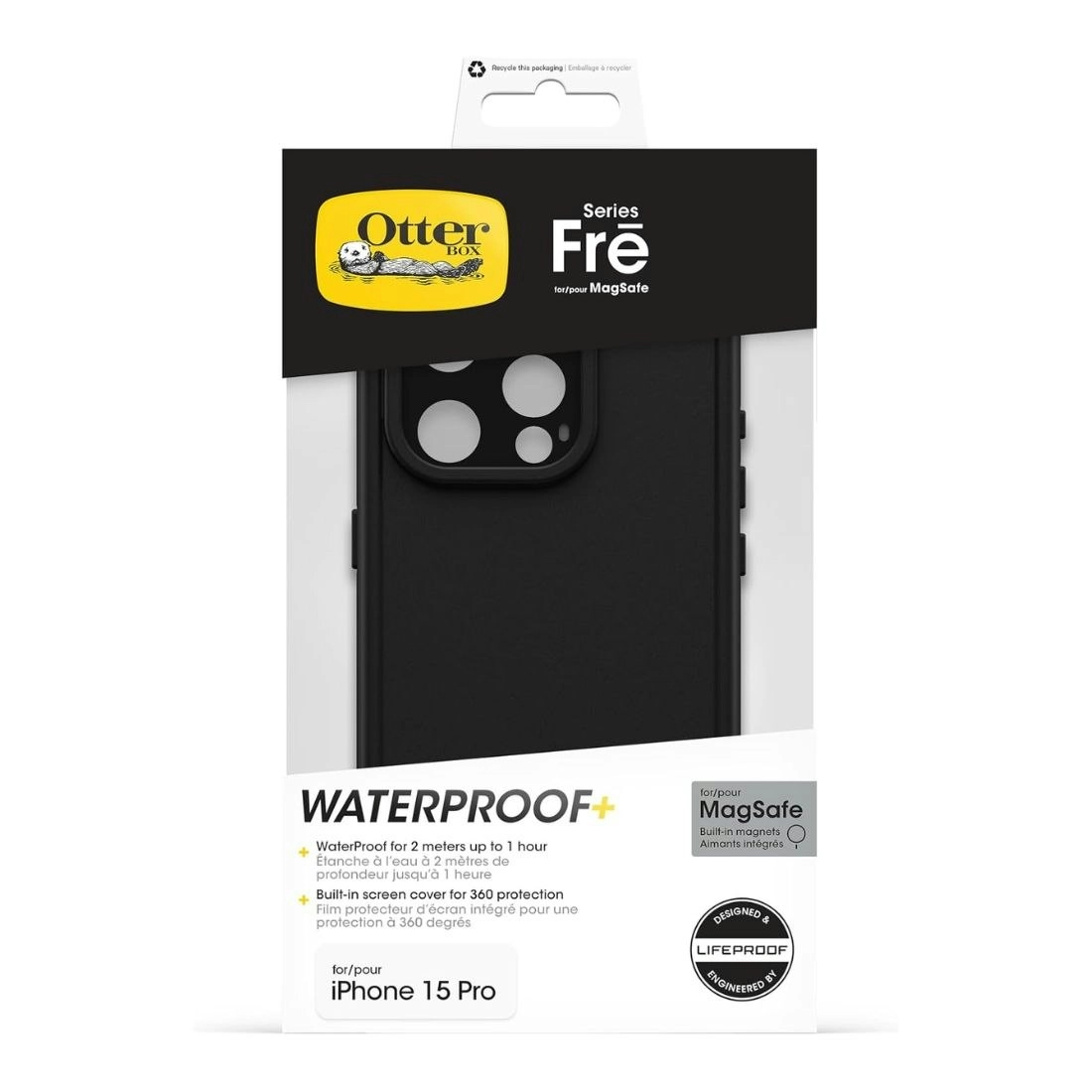 Otterbox Fre MagSafe Case for iPhone 15 Pro 77-93405 - Black