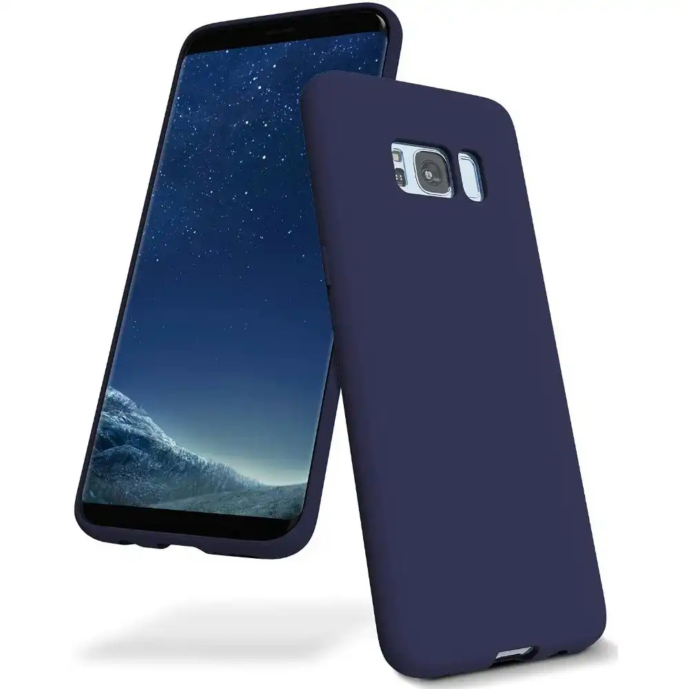 Nekeda Silicon Matte Case for Galaxy S8 + 6.2" - Navy