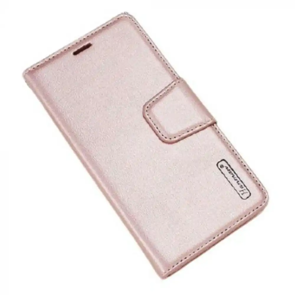 HANMAN Diary TPU Book Case For Galaxy A13 4G - Rose Gold