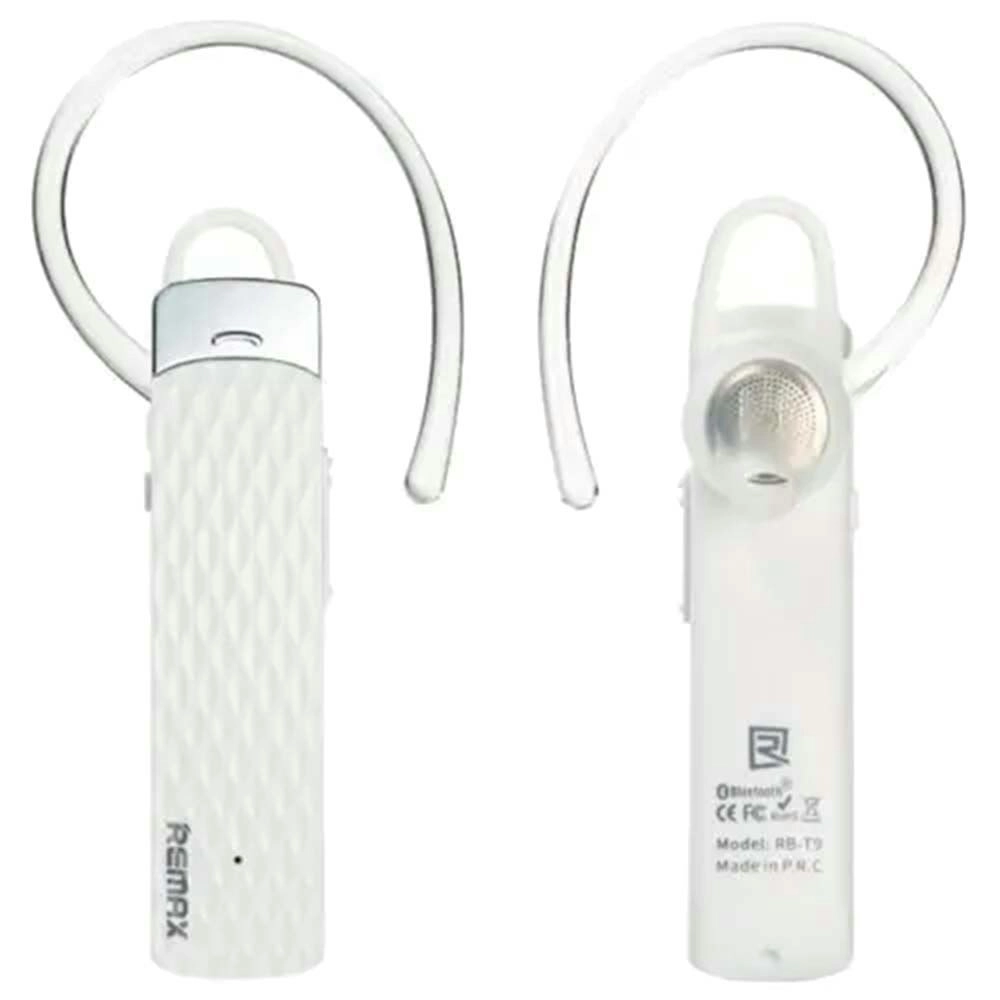 Remax BT-T9 Bluetooth Noise Reduction In-Ear Wireless Headset -White