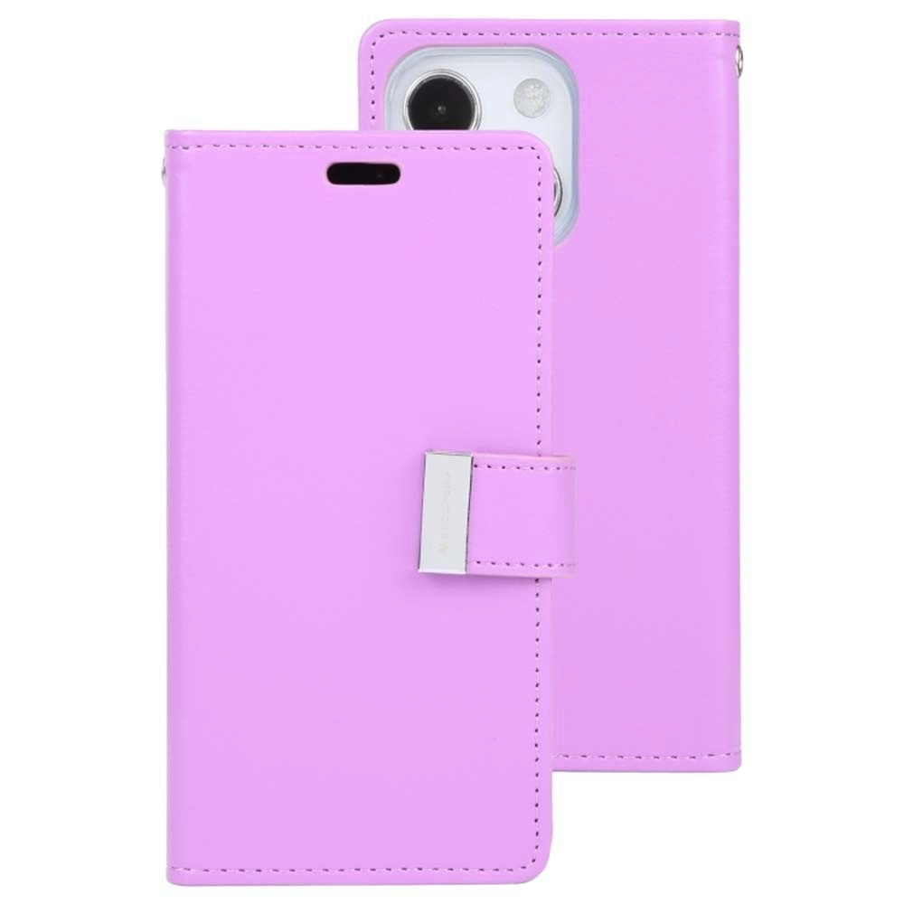 Goospery Rich Diary Book Case For iPhone 14 Plus 6.7" - Purple