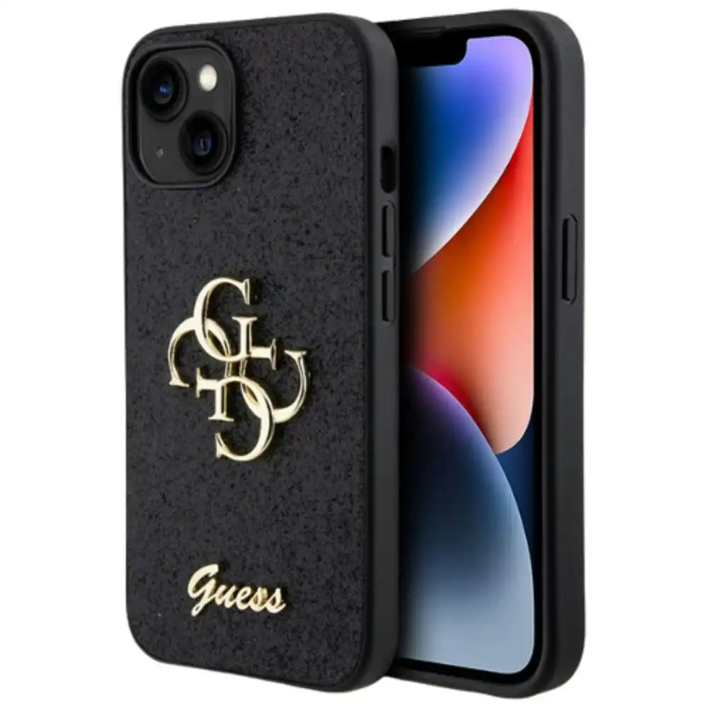 Guess Glitter Case For iPhone 15 6.1" - Black