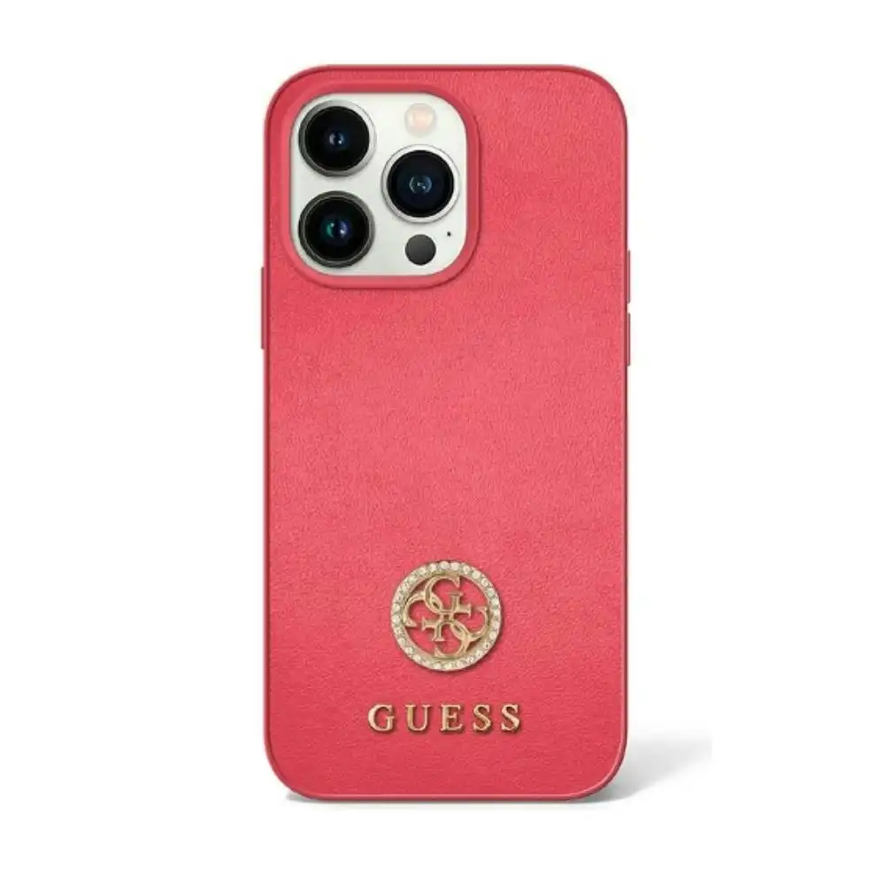 Guess Diamond Smooth Case For iPhone 15 Pro Max 6.7" - Matallic Pink