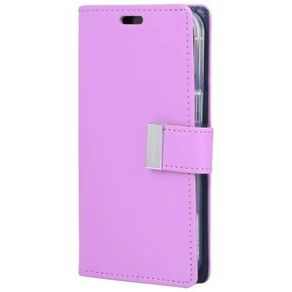 Goospery Rich Diary With Card Slot Book Case For iPhone Xs Max - Purple