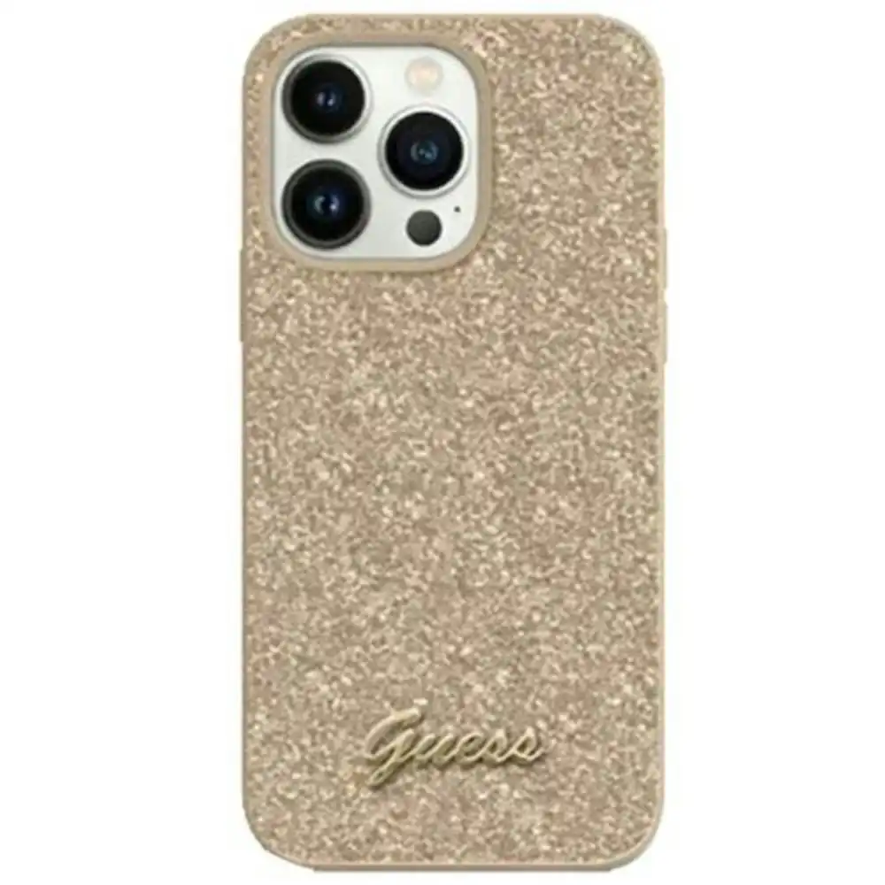 Guess Glitter Flakes Case For iPhone 14 6.1" - Gold