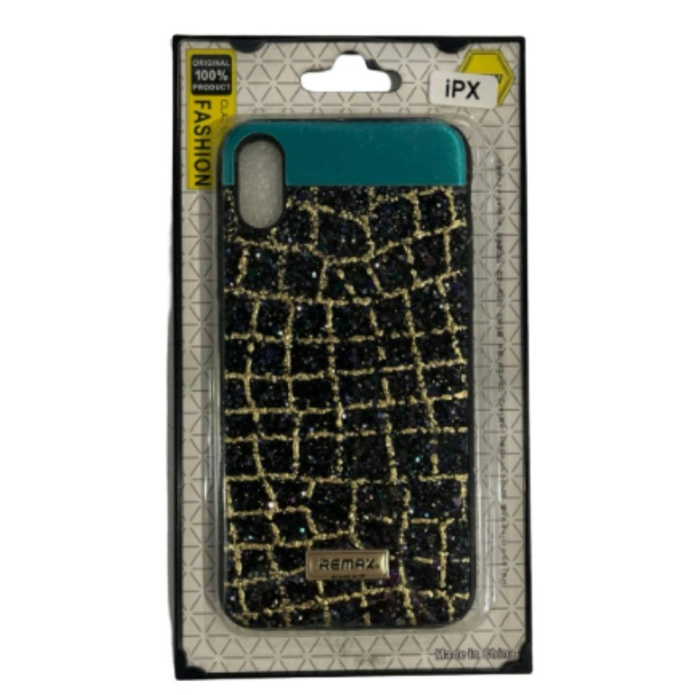 Remax Glitter Diamond Hard Case for iPhone X 5.8" - Black