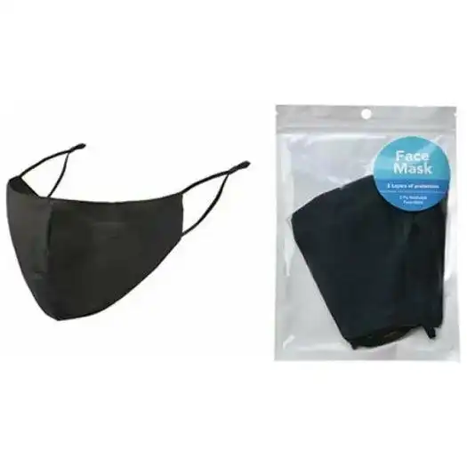 Face Mask Three Layer Black - 1 Piece