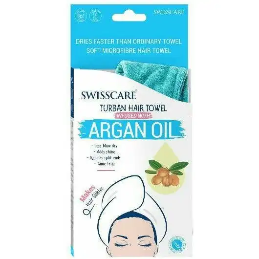 Swisscare Hair Wrap Towel Infused with Argan Oil