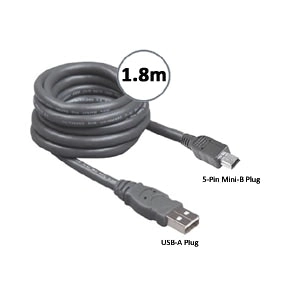 USB A to Mini USB Cable - 1.8m