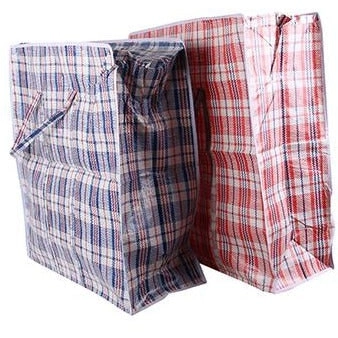 Zip Up Plastic Packing Storage Bag - Stripe