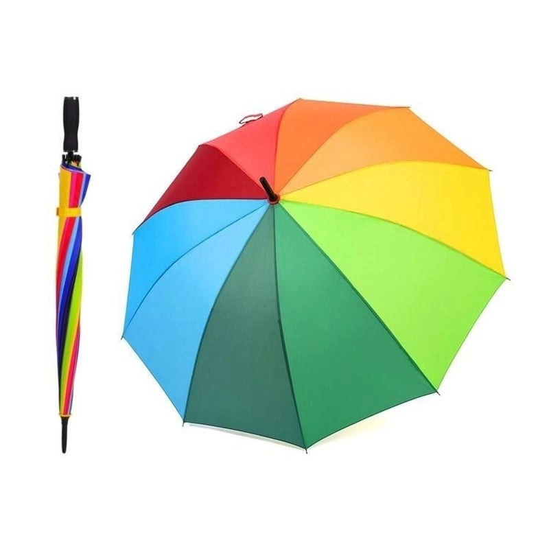 Golf Automatic Umbrella - Rainbow