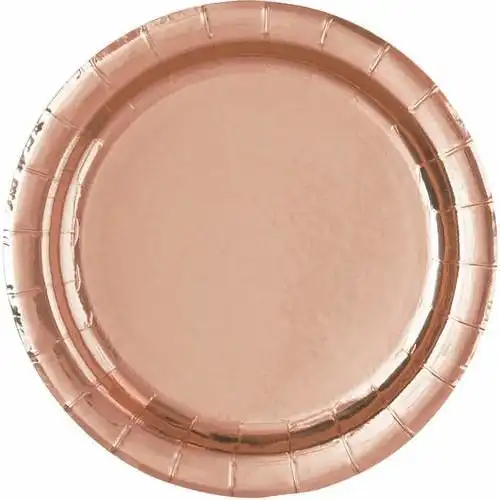 Paper Plates Rose Gold