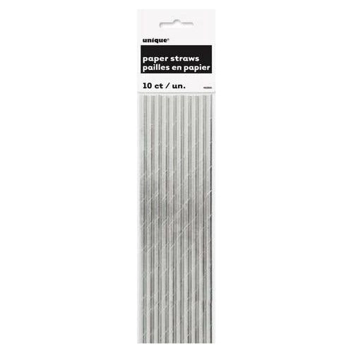 Silver Foil Paper Straws