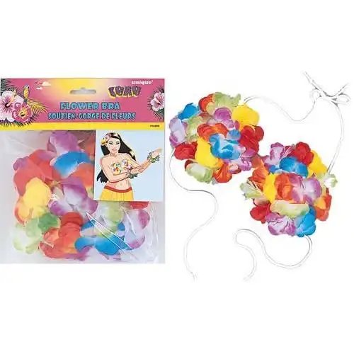 Luau Rainbow Flower Bra