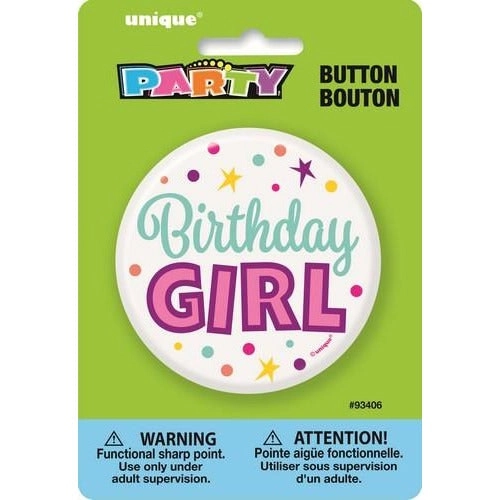 Birthday Button - Girl