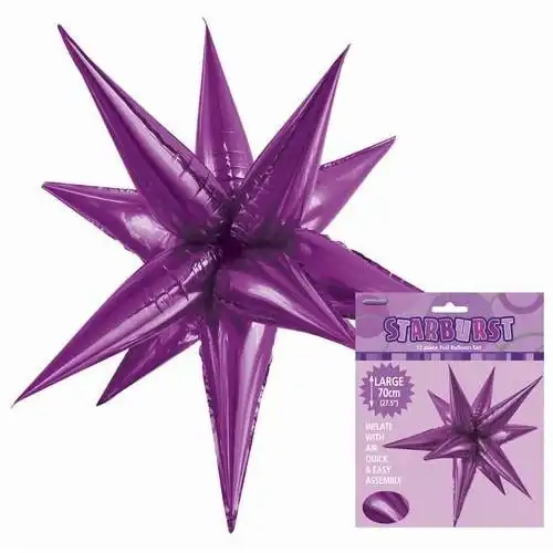 Glitz Starburst - Pretty Purple Foil Balloon