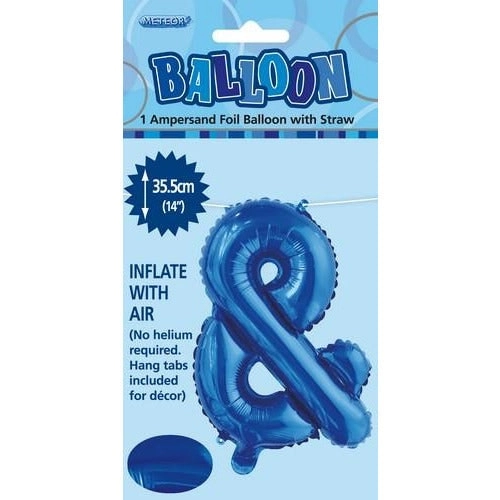 Royal Blue & Alphabet Foil Balloon 35cm