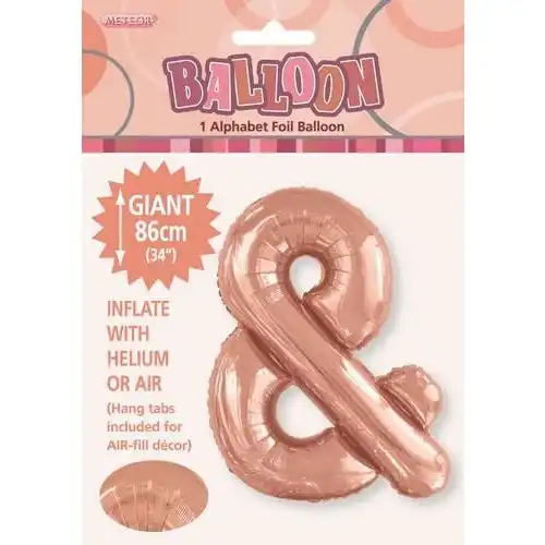 Rose Gold & Alphabet Foil Balloon 86cm