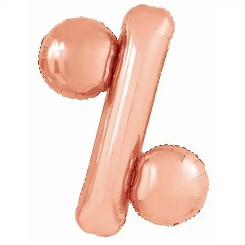 Rose Gold % Alphabet Foil Balloon 86cm