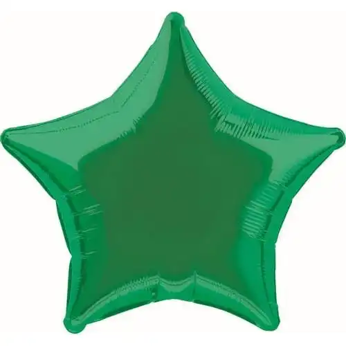 Green Star - Foil Balloon