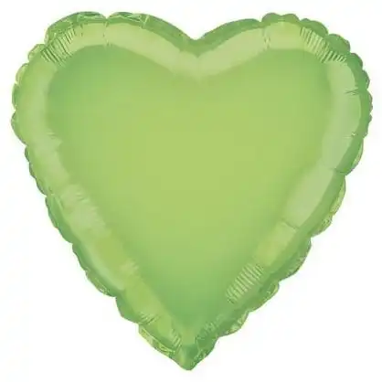 Lime Green Heart Foil Balloon