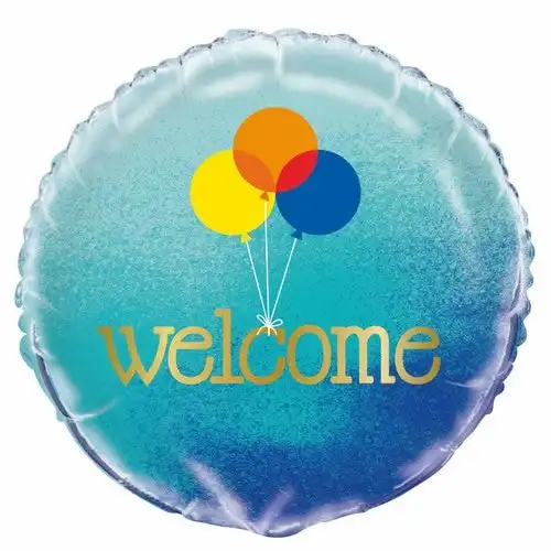 Blue Ombre Welcome - Foil Balloon