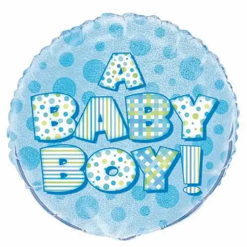 Baby Boy - Foil Prismatic Balloon