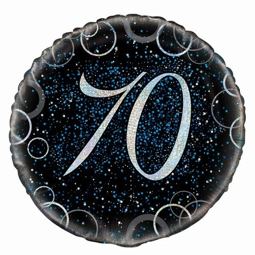 Glitz Blue - 70th Birthday Foil Balloon