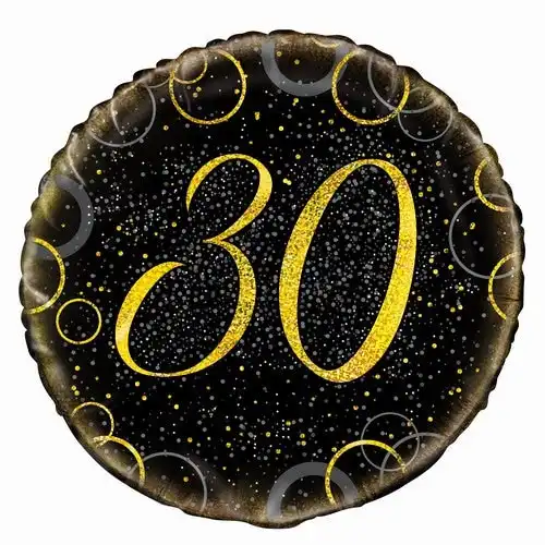 Glitz Gold 30th Birthday Foil Balloon