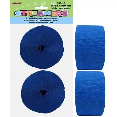 Royal Blue Crepe Streamers