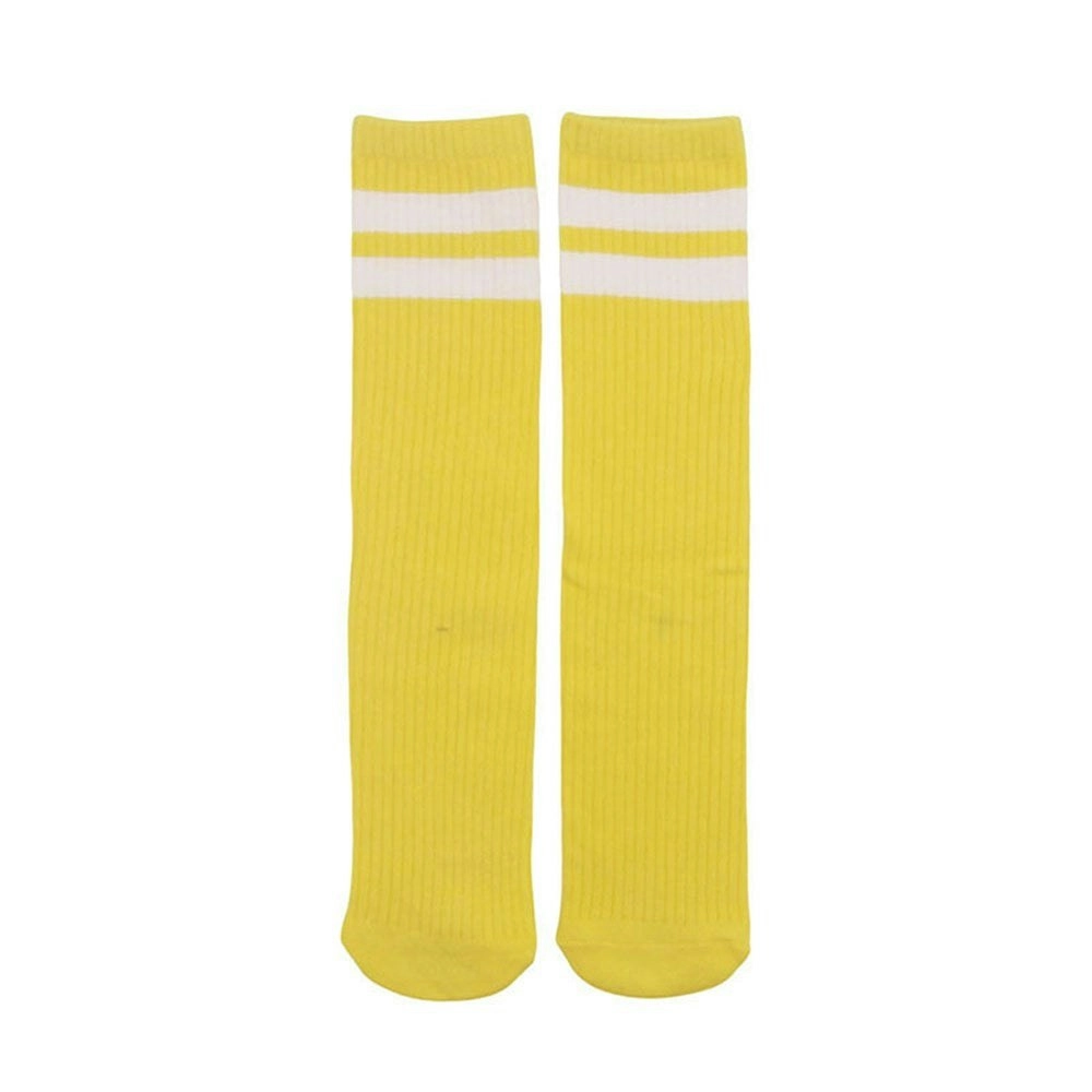 Stripe Knee High Socks - Yellow