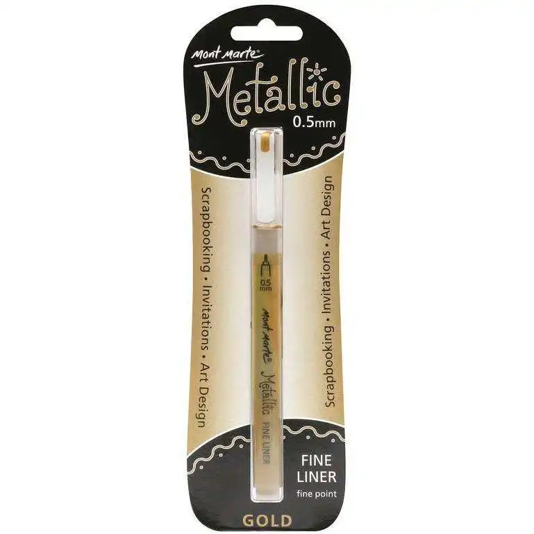 Mont Marte Metallic Marker Fine Point - Gold