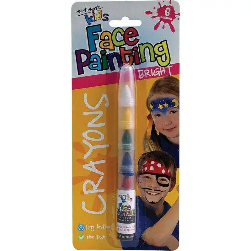 Mont Marte Kids Face Painting Crayons - Bright