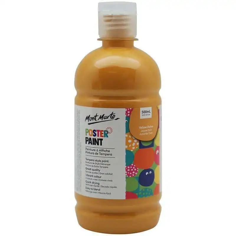 Mont Marte Poster Paint Yellow Ochre 500ml