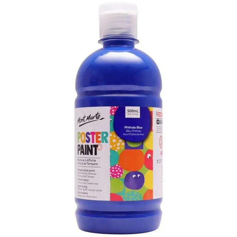 Mont Marte Poster Paint Phthalo Blue 500ml