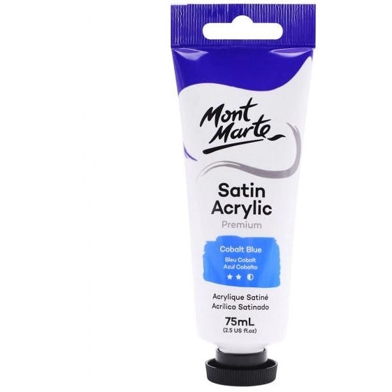 Mont Marte Satin Acrylic Paint - Cobalt Blue