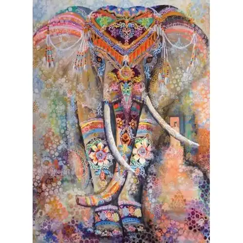 Diamond Art Kit - Multi Coloured Elephant